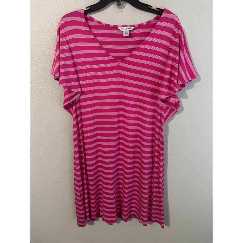 ❤️Tommy Bahama Stripe Flutter Sleeve Dress